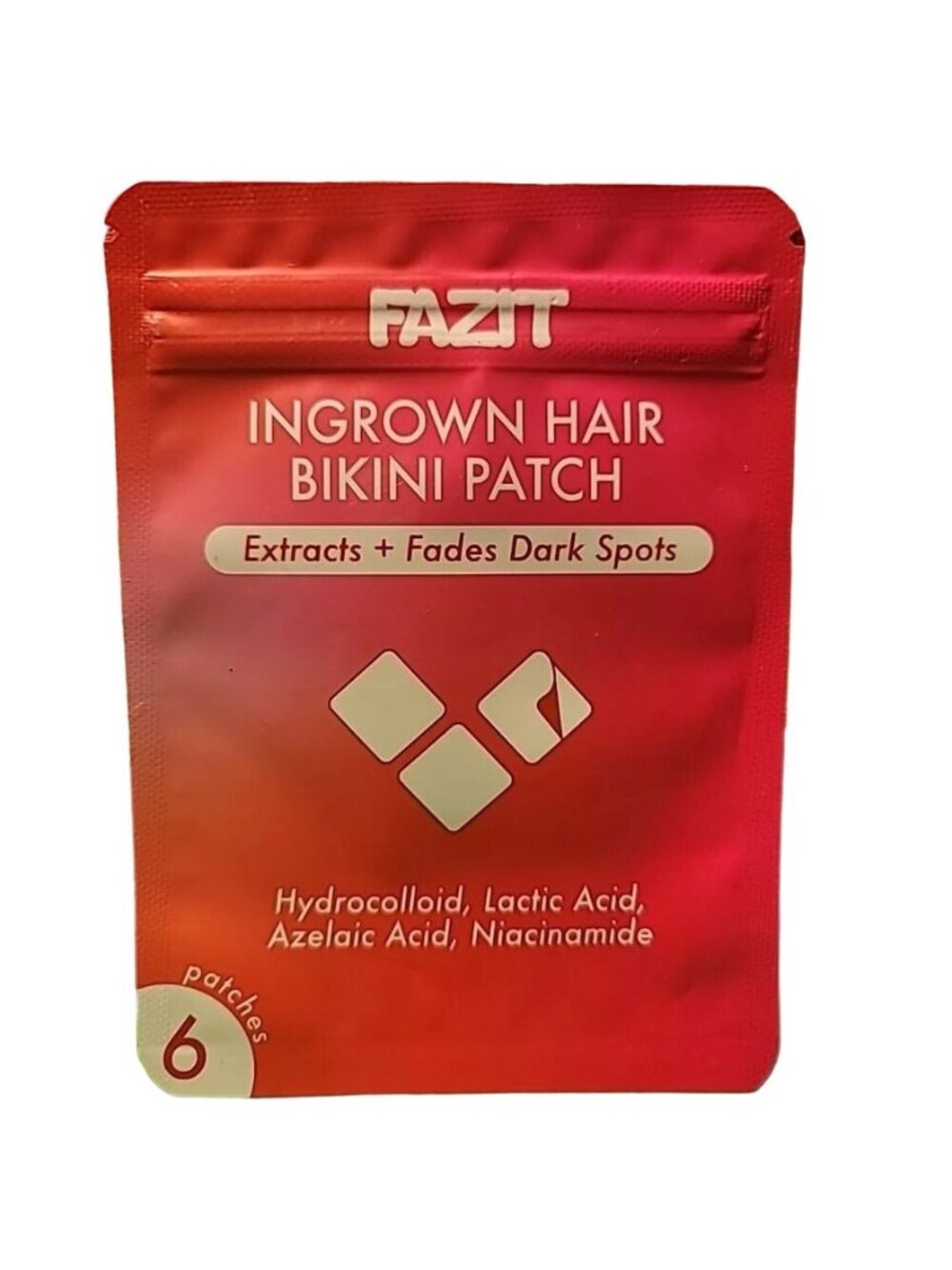 Fazit Ingrown Hair Bikini Patch 6 Count Hydrocolloid Lactic Acid Azelaic Acid